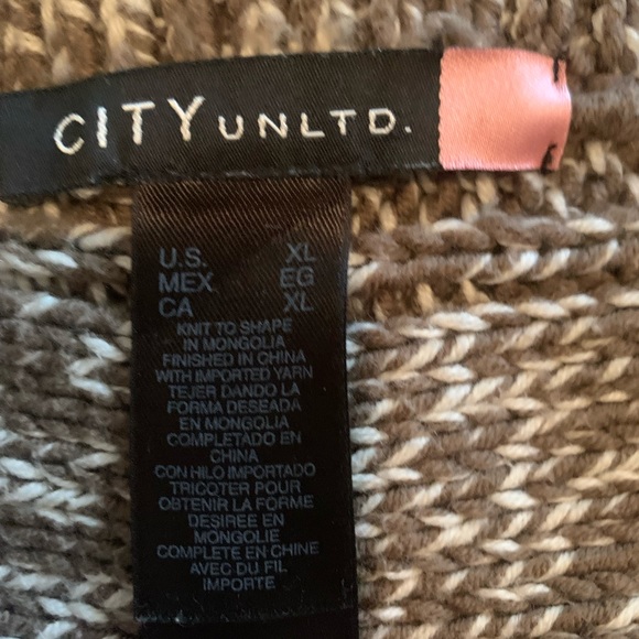 Double Breasted Sweater Cardigan, Tapered Waist, Long Sleeves XL City Unltd. - Picture 6 of 7